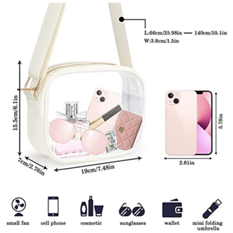 Practical shoulder bag with transparent inserts Bowlift