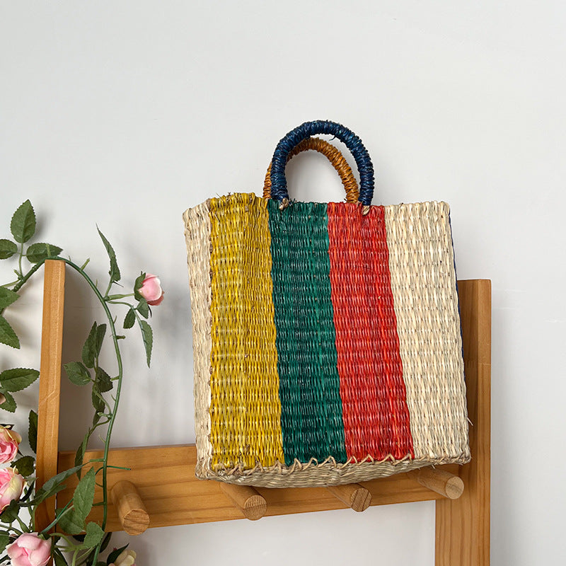 Women's versatile and handcrafted tote bag made of colorful seagrass Bowlift
