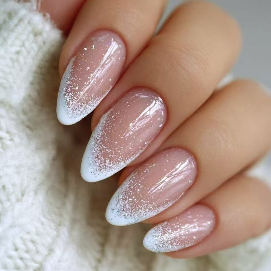 Elegant Glitter Ombre Nail Art Bowlift