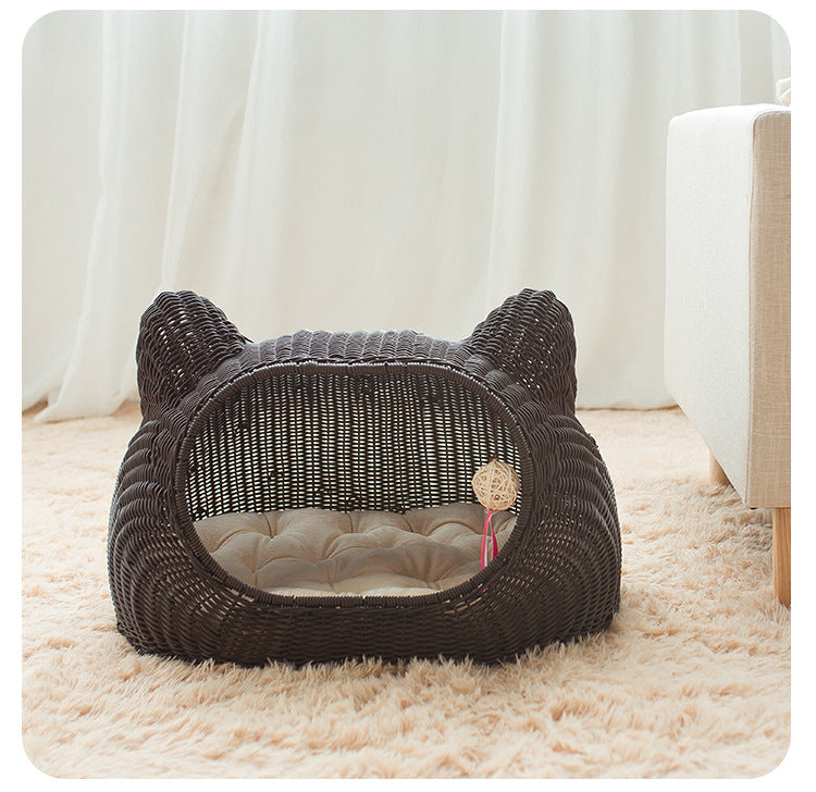 Cozy cat basket with ear design Bowlift