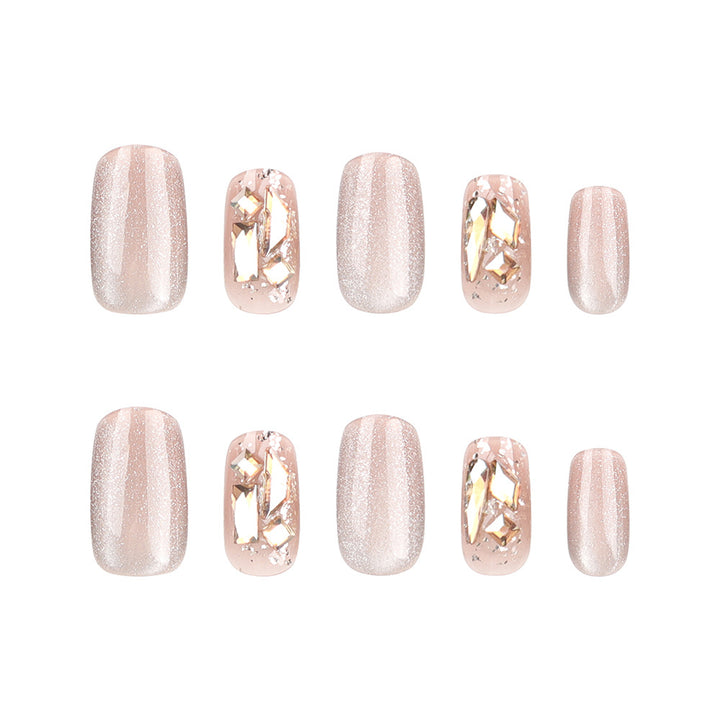 Elegant Nail Art with Shiny Accents Bowlift