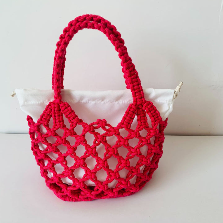 Hand-knotted tote bag with inner drawstring closure Bowlift