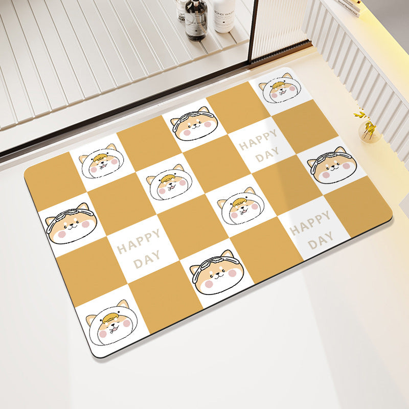 Fun-Themed Cartoon Bath Mat Bowlift