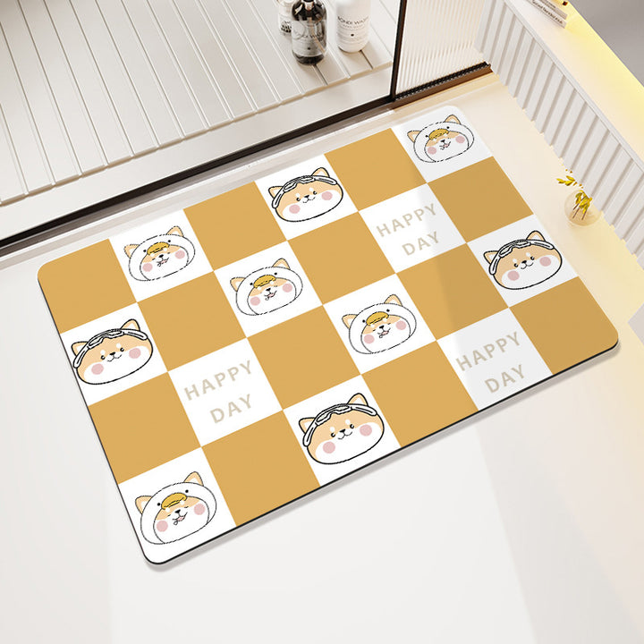 Fun-Themed Cartoon Bath Mat Bowlift