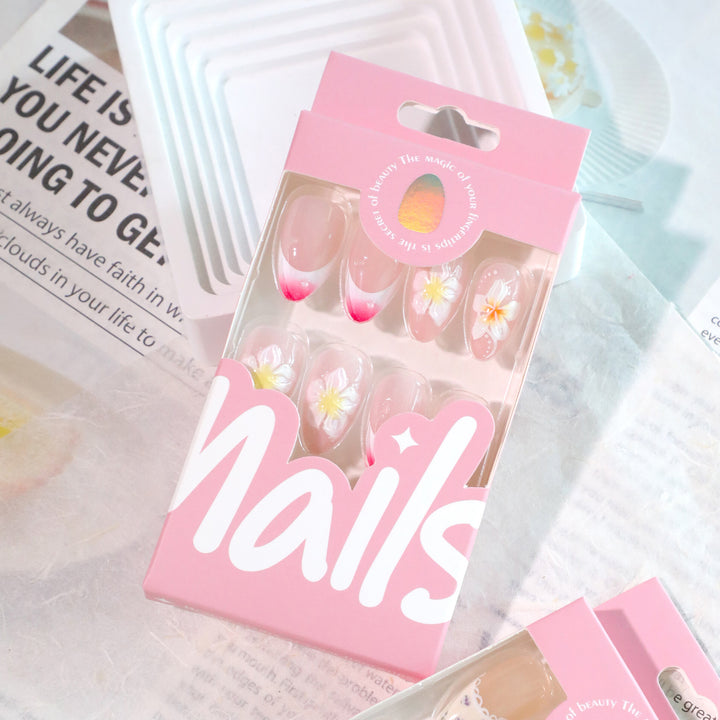 Artistic nail designs with floral accents and soft color gradients Bowlift