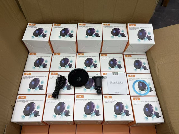 Unisex Magnetic Smartphone Holder with Fast Wireless Charger Bowlift