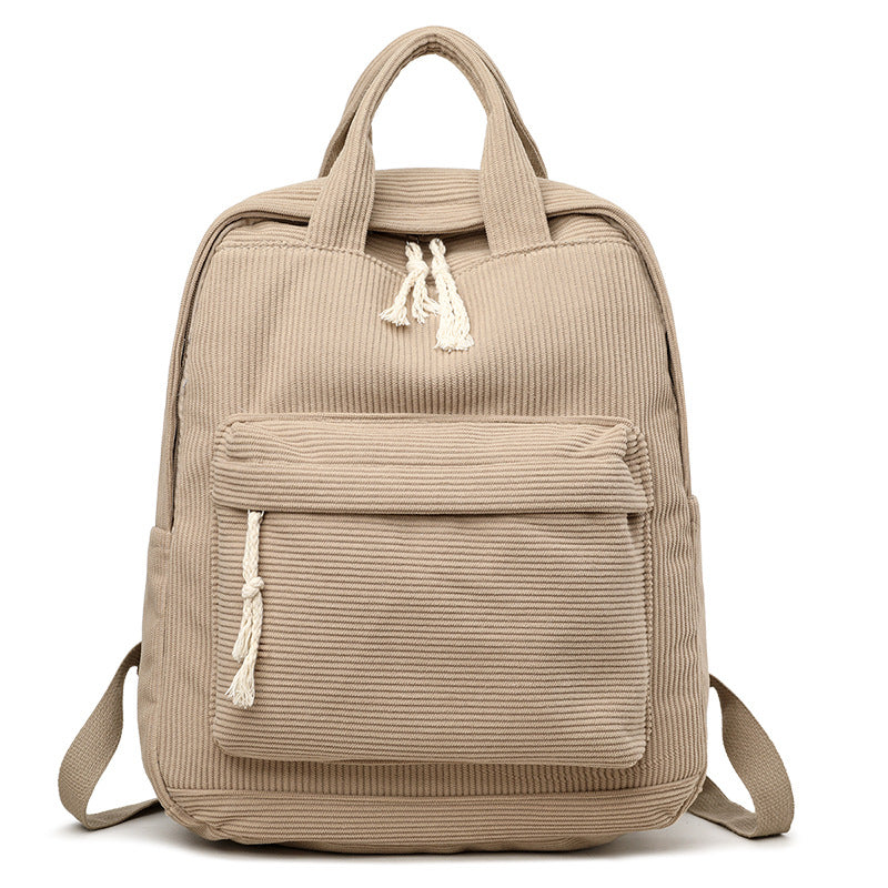 Compact Textured Fabric School Backpack Bowlift