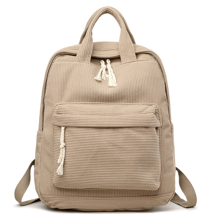 Compact Textured Fabric School Backpack Bowlift
