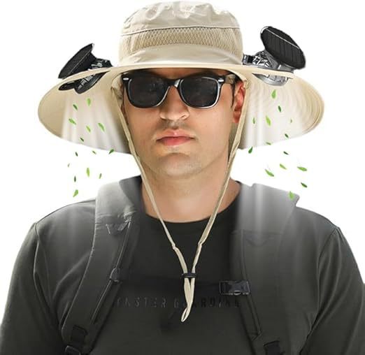 Outdoor sun hat with wide brim, integrated ventilation, UV protection, and chin strap Bowlift
