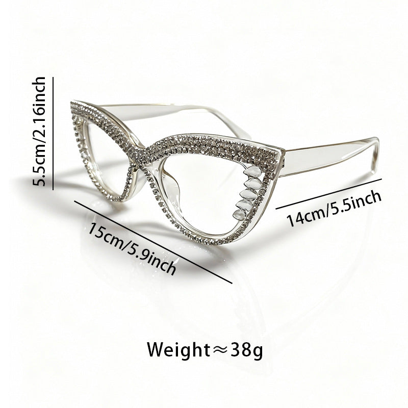 Rhinestone-Embellished Cat-Eye Eyewear Bowlift