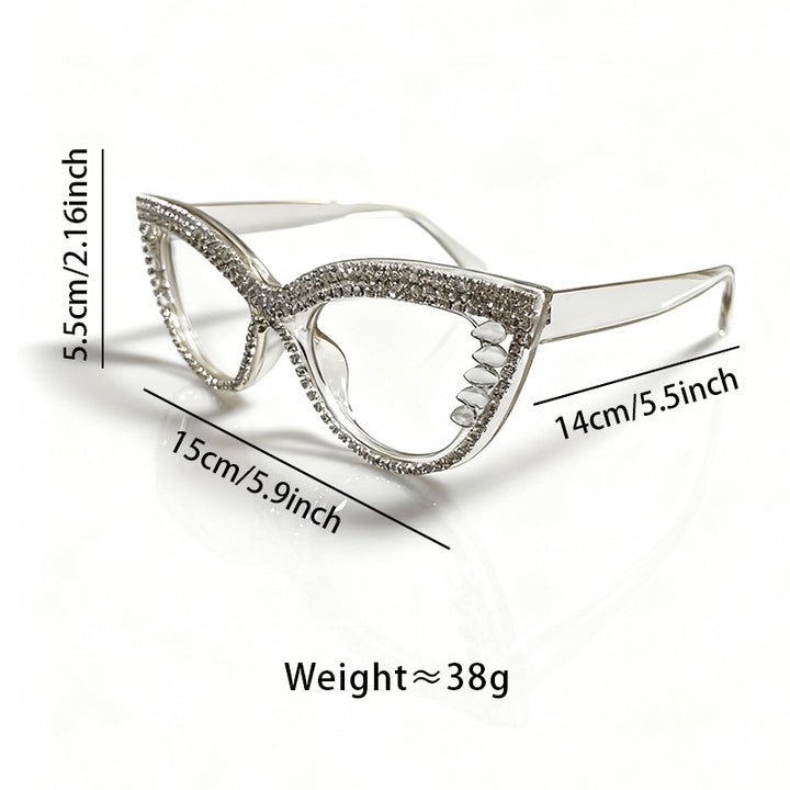 Rhinestone-Embellished Cat-Eye Eyewear Bowlift