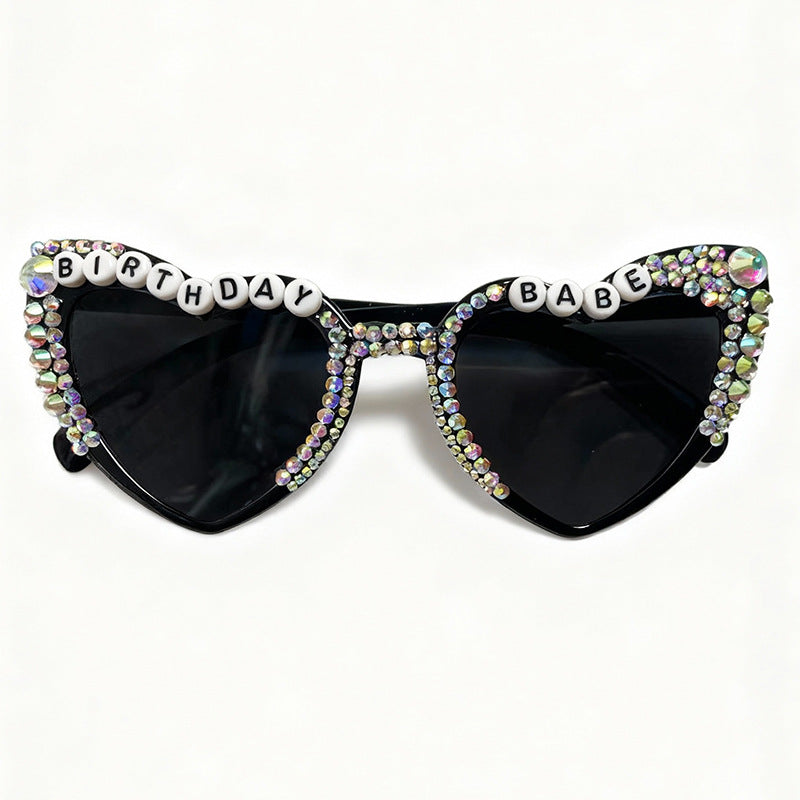 Birthday-Themed Heart-Shaped Sunglasses Bowlift