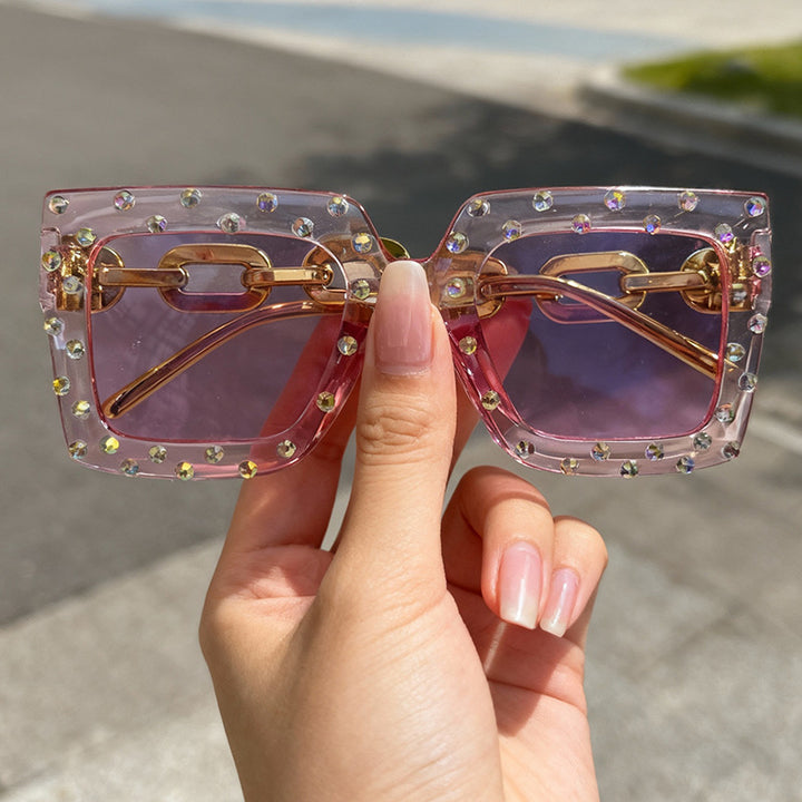 Decorative Pearl-Embellished Cat Eye Sunglasses Bowlift