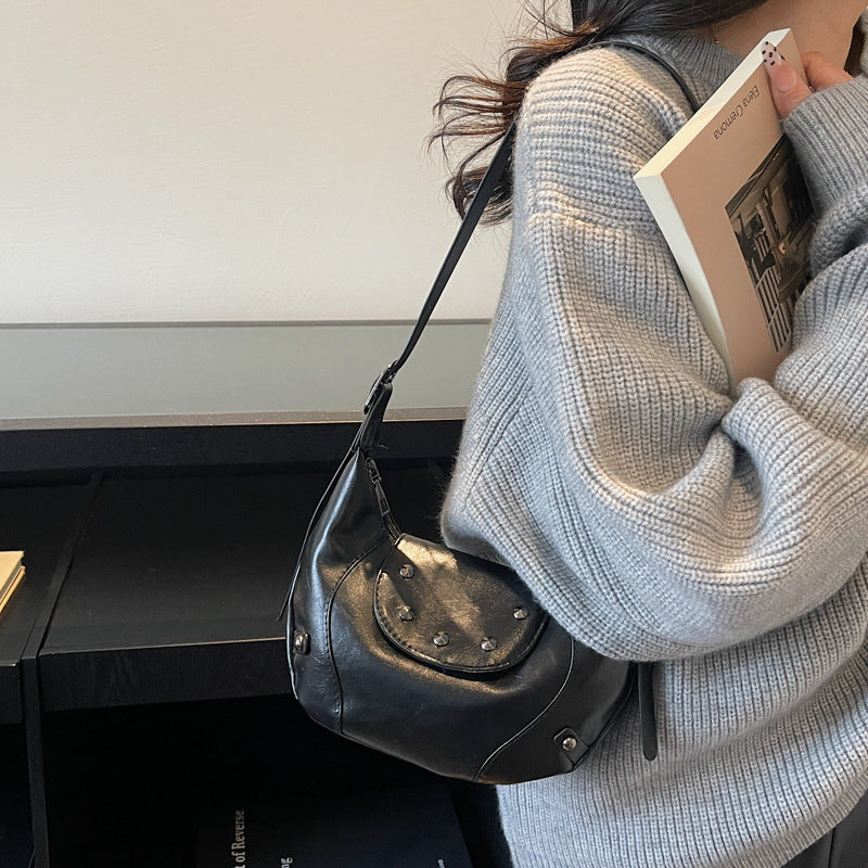 Stylish Leather Hobo Bag Bowlift