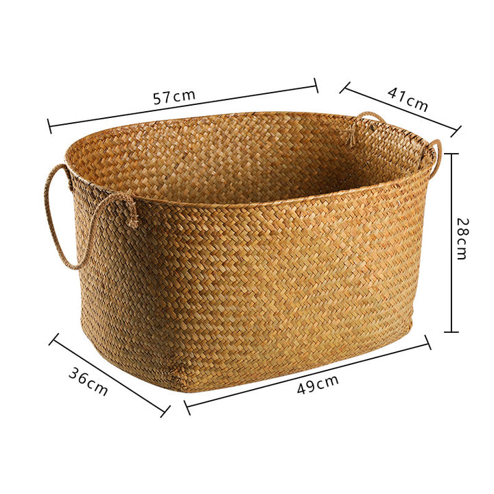 Large Handwoven Storage Basket Bowlift