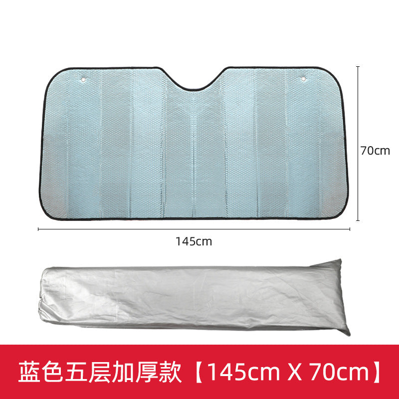 Unisex nan foldable car sunshade with reflective thermal insulation Bowlift