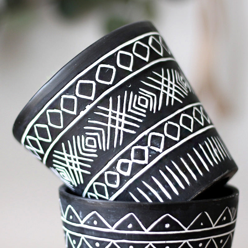 Decorative plant pots in Ethno style Bowlift