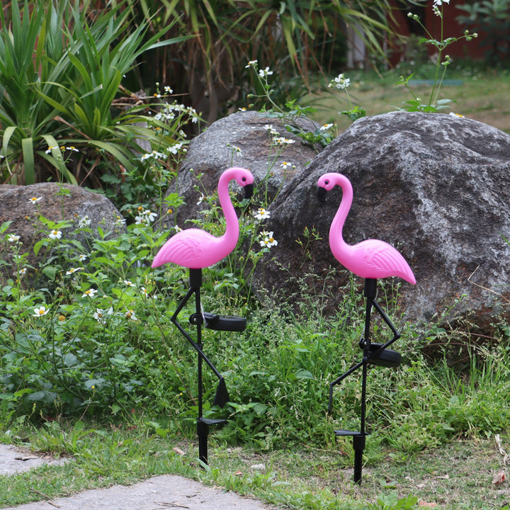 Articulated Flamingo Lawn Stake LED Accent Light With Adjustable Arm Bowlift