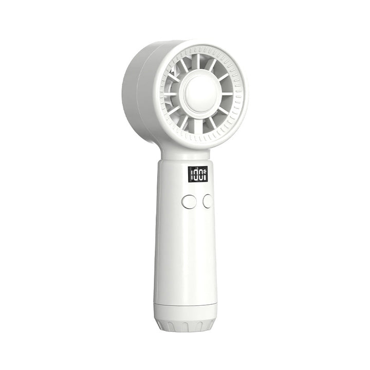 Unisex Portable Hand Fan with Digital Display and Multiple Speed Settings Bowlift