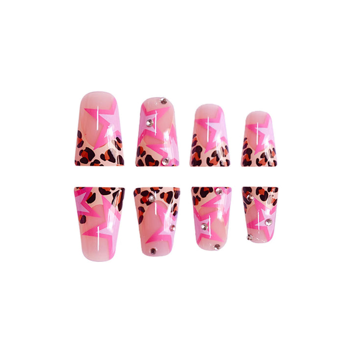 Glamorous Star-Accented Press-On Nail Art Bowlift