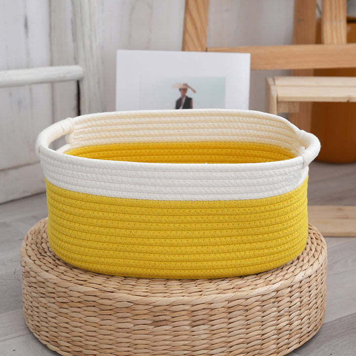 Natural storage basket with ribbons Bowlift