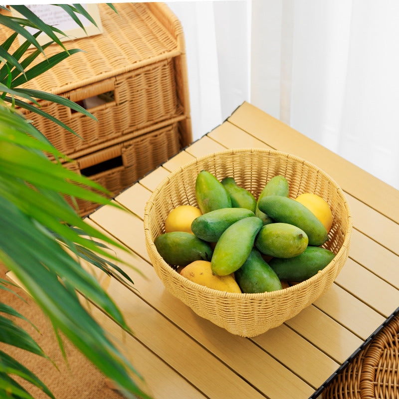 Round Decorative Woven Basket Bowlift