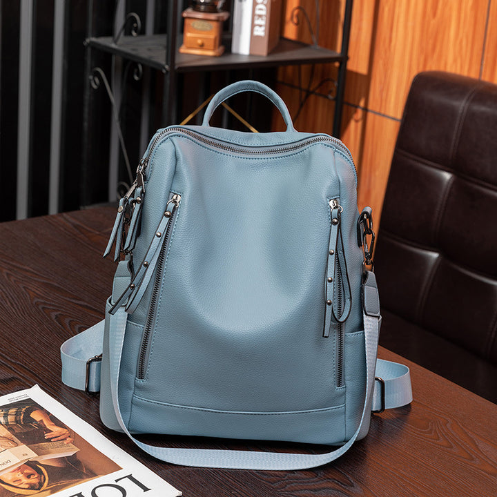Structured Leather Backpack Bowlift
