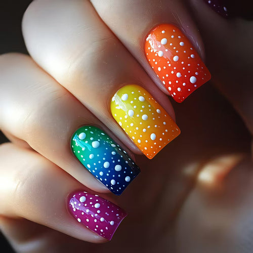 Vibrant Gradient Nail Art Bowlift