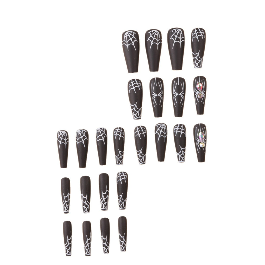 Artistic Spider-Themed Press-On Nails Bowlift