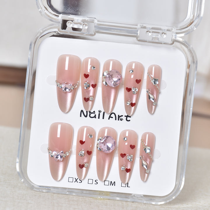 Premium Glamorous Press-On Nail Extensions Bowlift