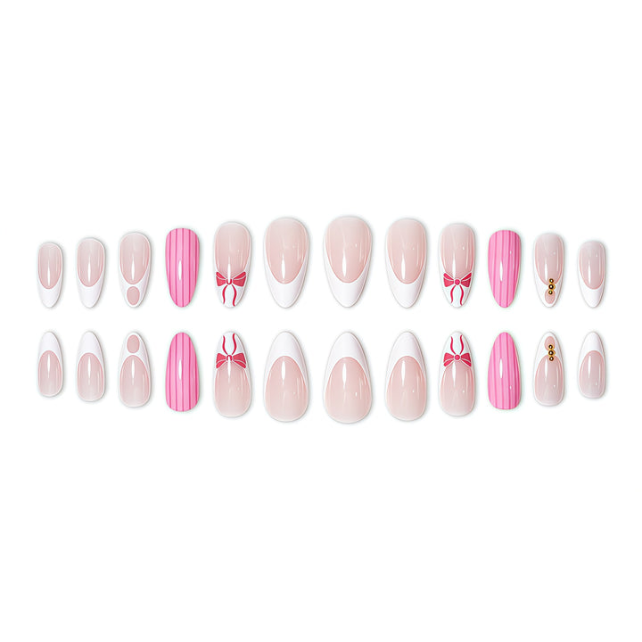 Decorative Bow and Pearl Nail Art Extensions Bowlift
