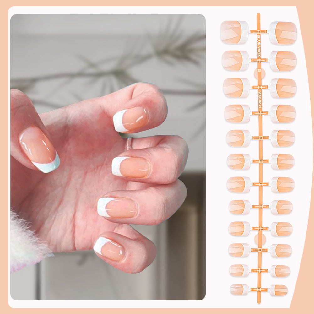 Elegant French Tip Press-On Nails Bowlift 1787228561