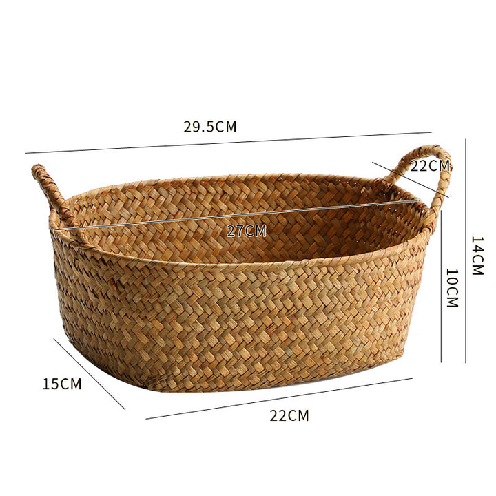 Unisex Handwoven Storage Basket with Practical Carrying Handles Bowlift