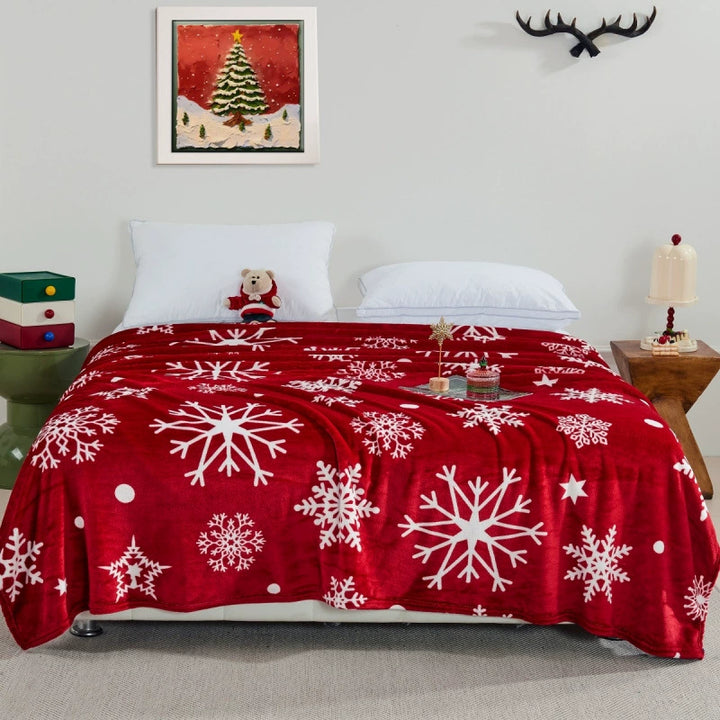 Christmas Double Sided Snowman Gingerbread Throw