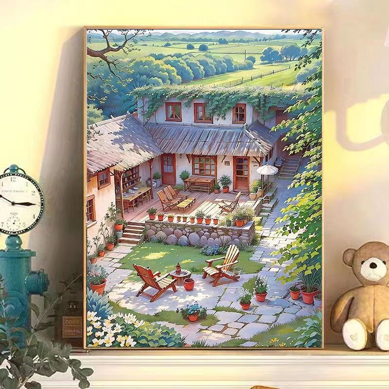 Serenity-Inspired Garden Scene Wall Art Bowlift