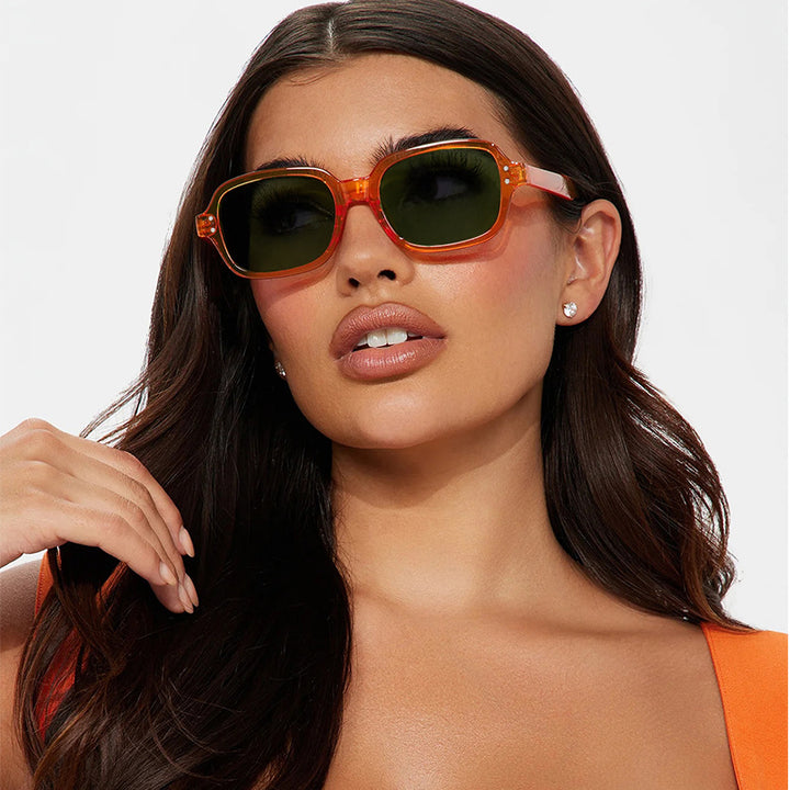 Women's sunglasses with modern, transparent frame and UV protection Bowlift