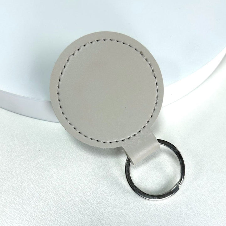 Premium Leather Round Keychain Bowlift