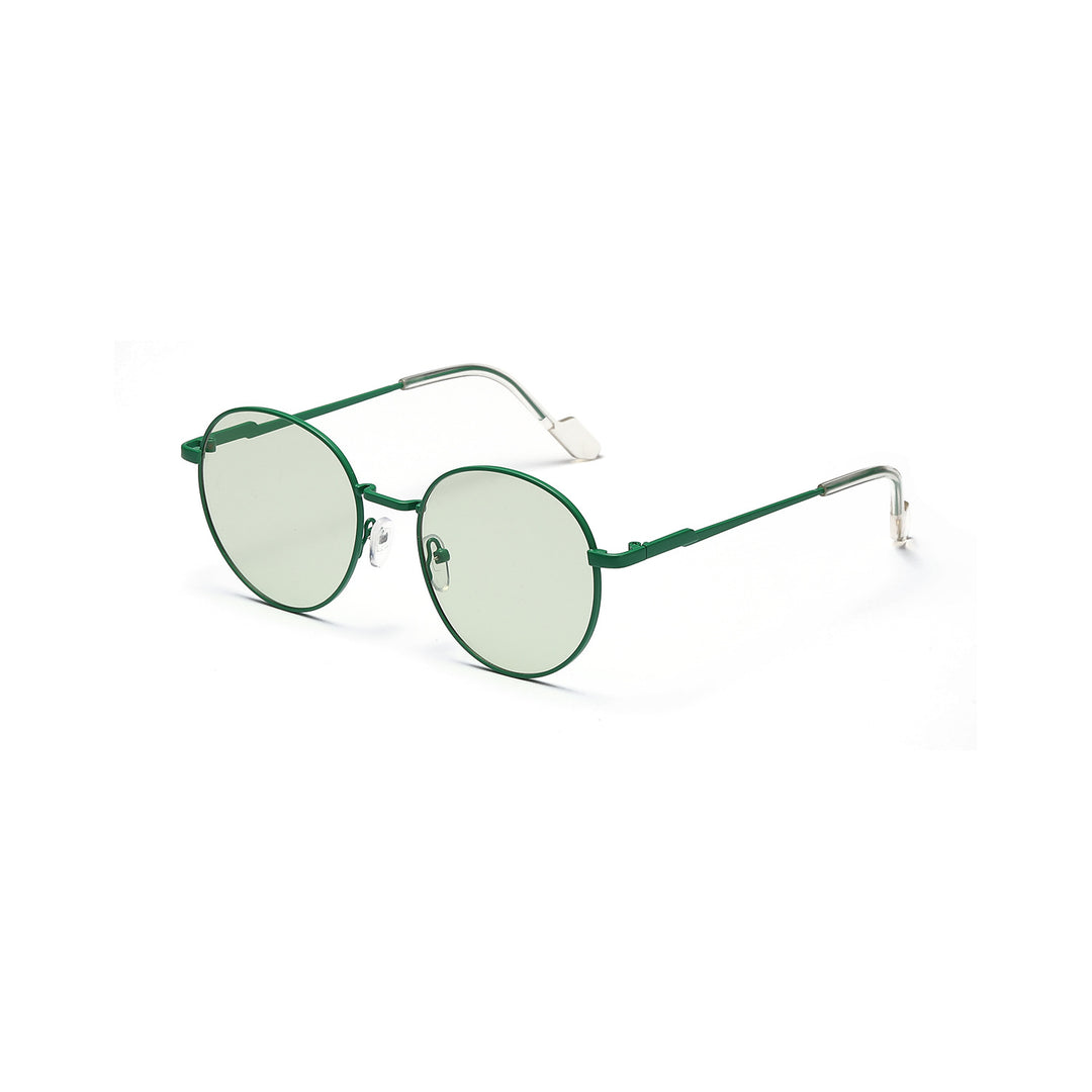 Women round sunglasses with luxurious metal frame and UV protection Bowlift