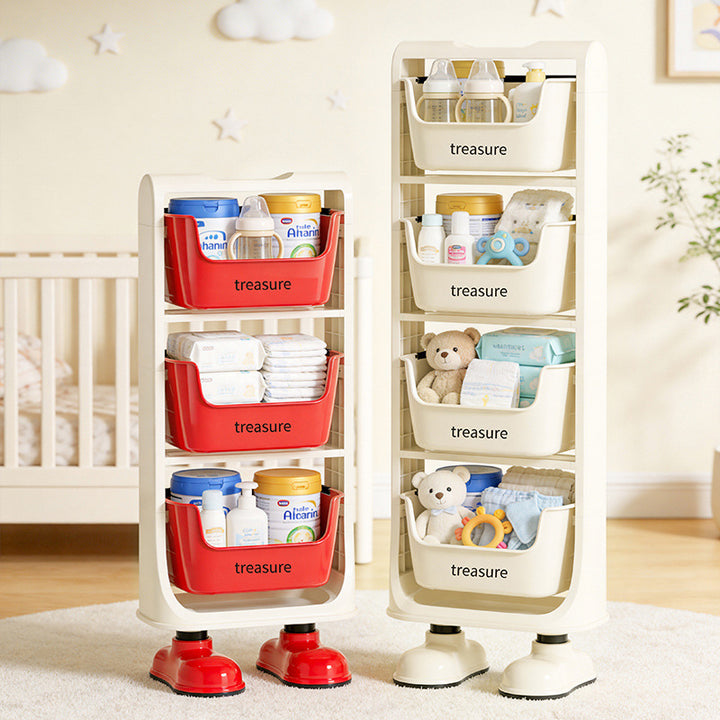 Multi-Tier Storage Organizer with Baskets Bowlift