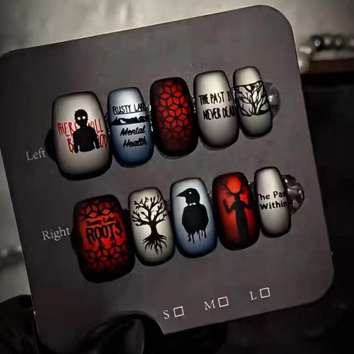 Artistic Themed Press-On Nail Set Bowlift