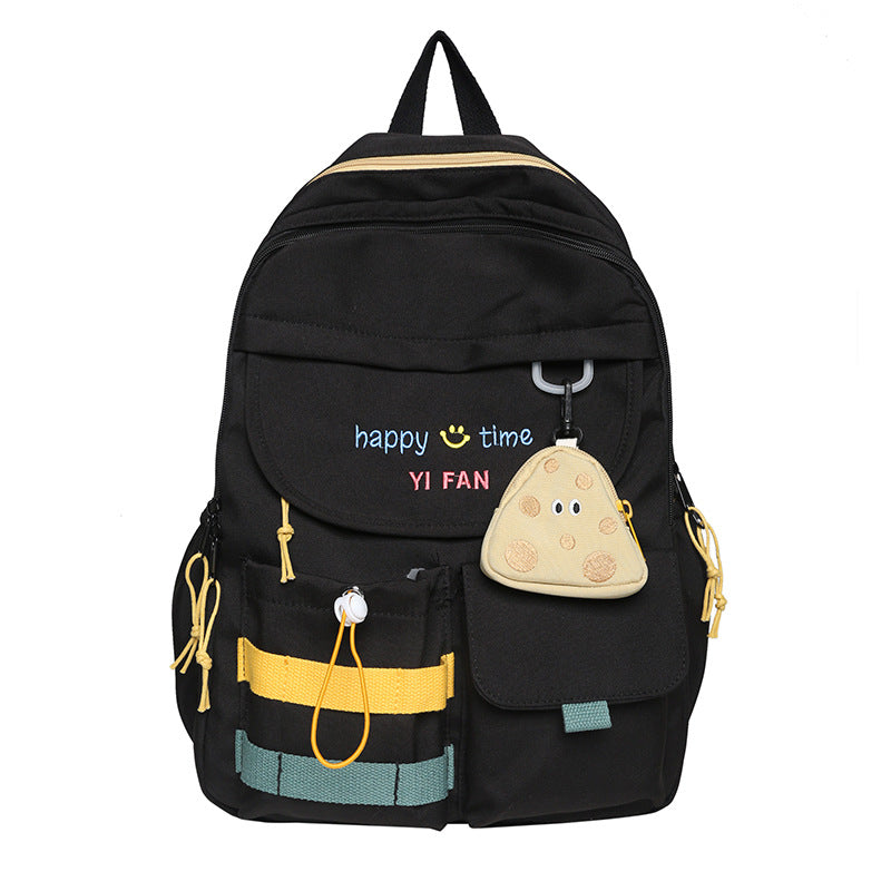 Playful Multi-Pocket School Backpack Bowlift