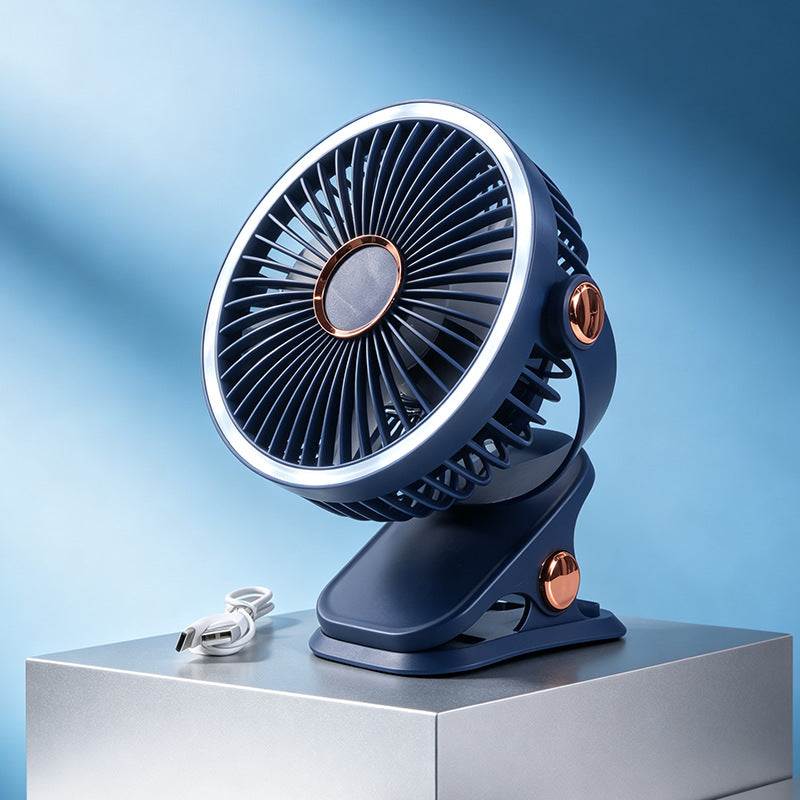 Women's Portable Table Fan with USB Charging Function and Flexible Tilt Bowlift