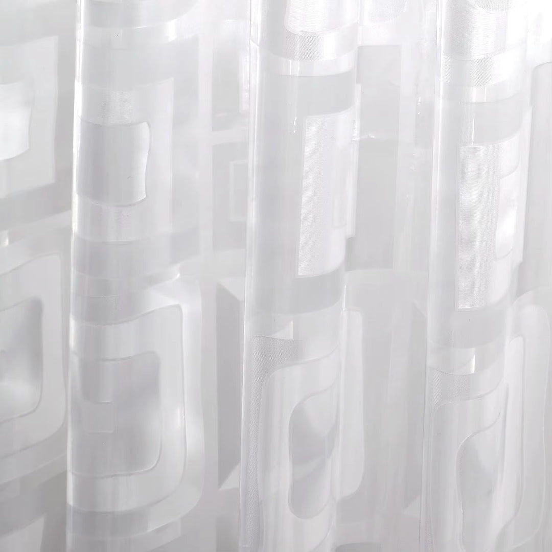 Sheer Geometric Window Curtain Bowlift