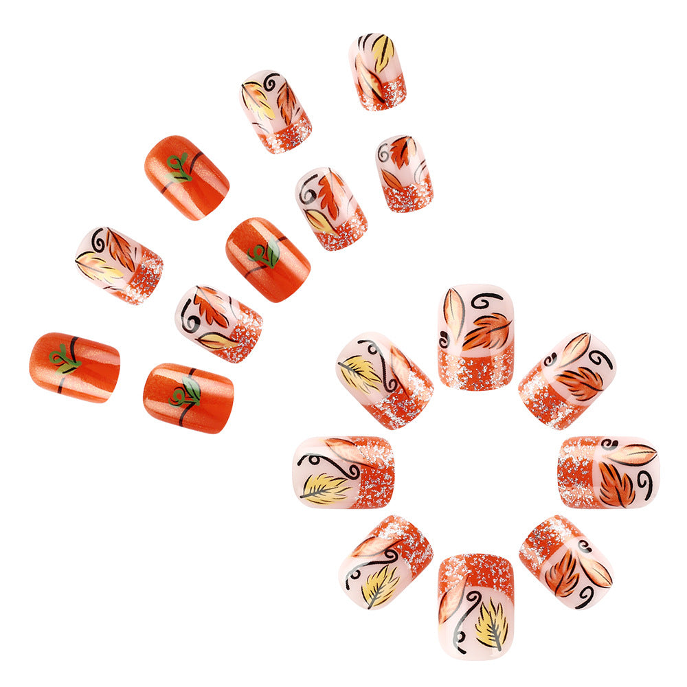 Autumn-Themed Gel Nail Art Set Bowlift
