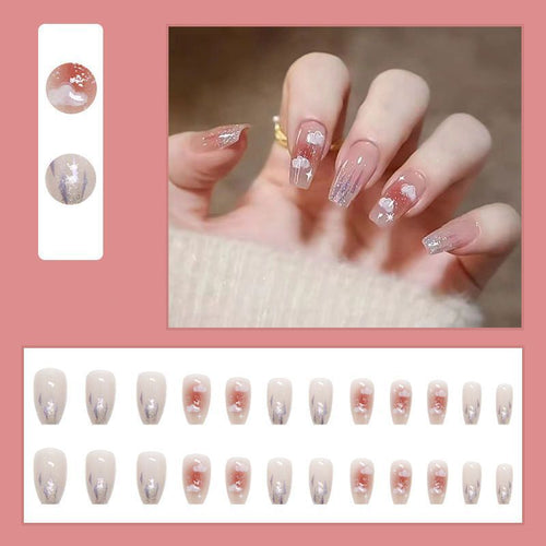 Premium Decorative Spring-Inspired Press-On Nail Set Bowlift