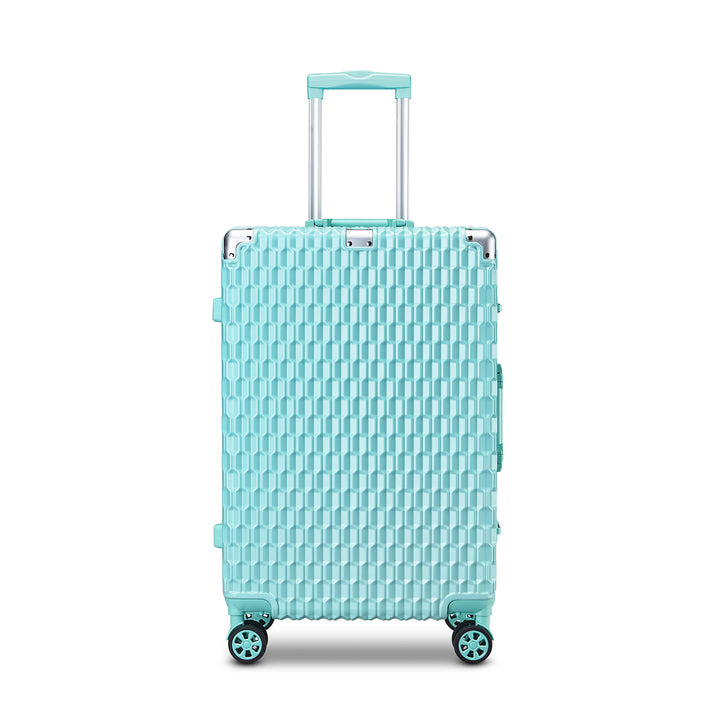Unisex Honeycomb Textured Hard Shell Travel Suitcase Bowlift