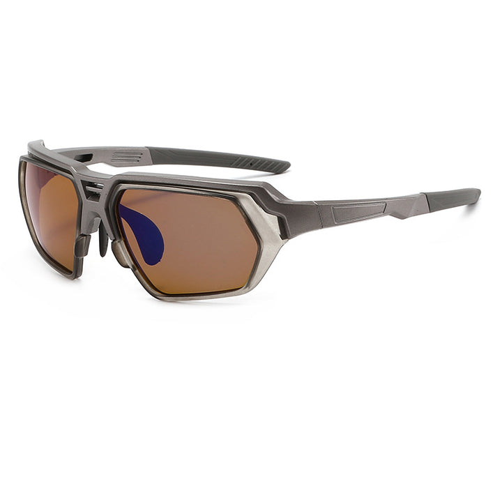Photochromic Polarized Sports Sunglasses with Night-Enhancing Lenses and Tactical Wrap Frame Bowlift