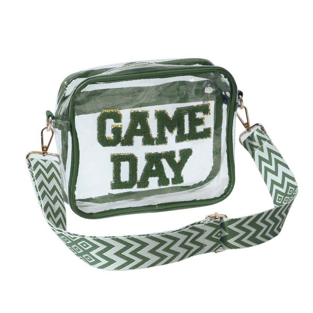 Transparent crossbody bag with stylish Game Day print Bowlift