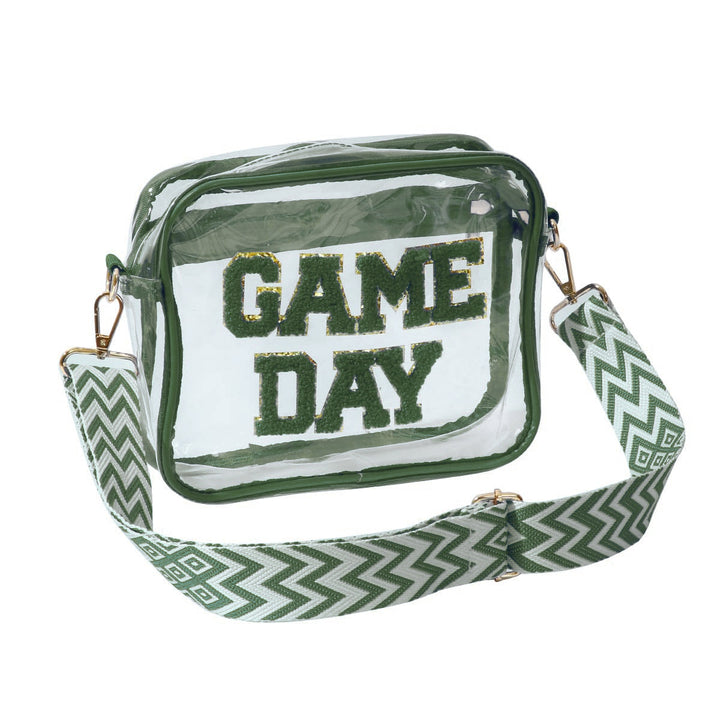 Transparent crossbody bag with stylish Game Day print Bowlift