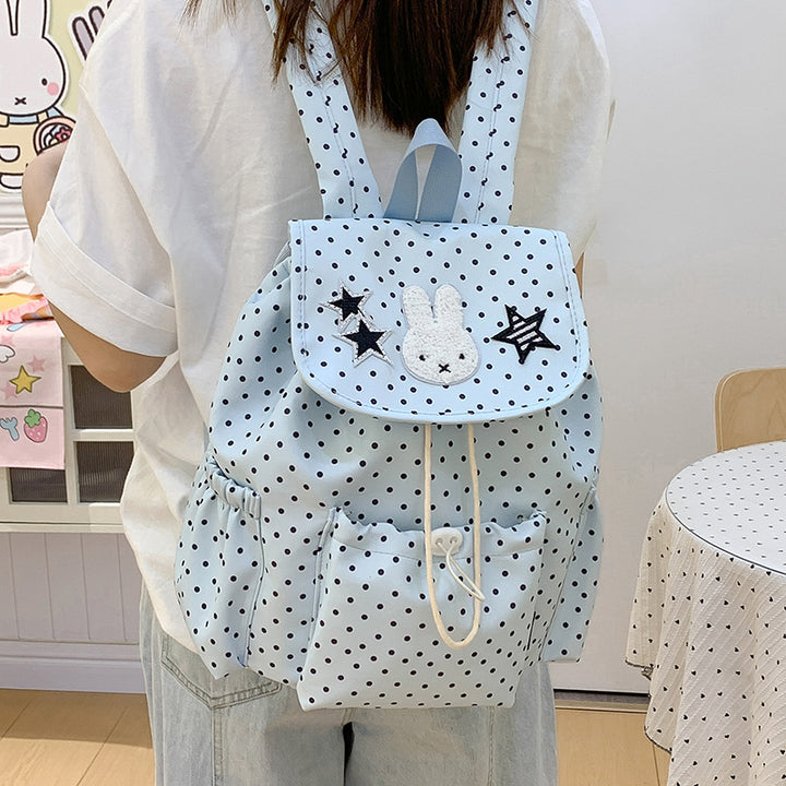 Cute Animal-Themed Polka Dot Backpack Bowlift